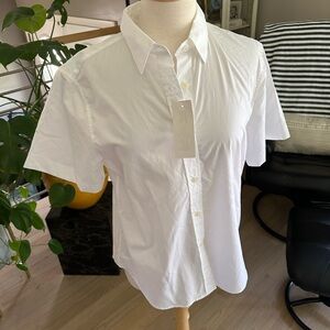 Uniqlo White Casual Button Down Shirt NWT